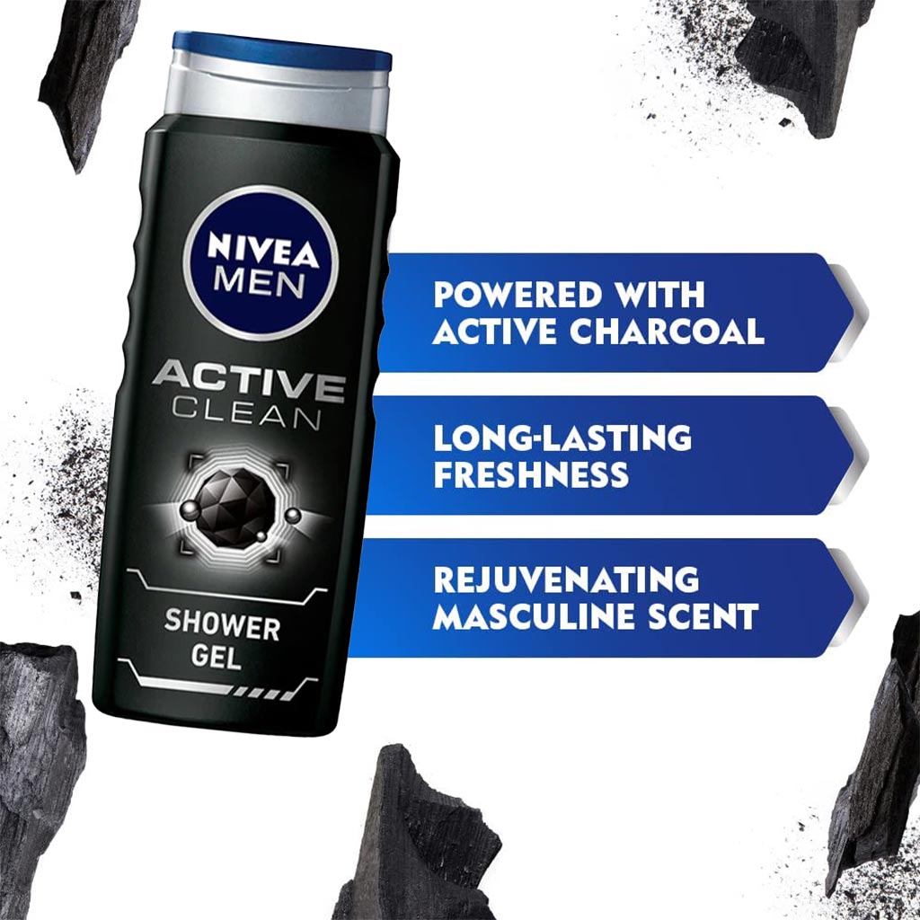 Nivea Men Active Clean Shower Gel 250ml - Easy Pharmacy LLC