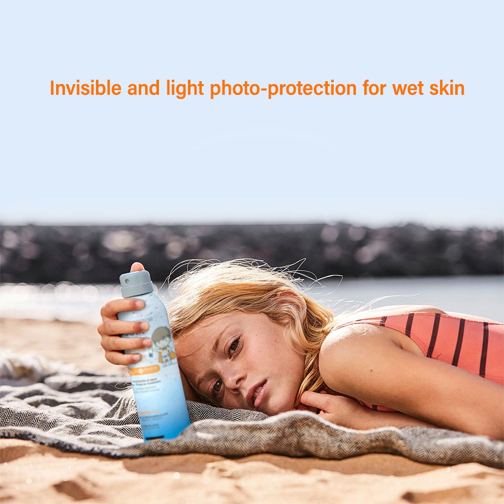 Isdin Pediatrics Fotoprotector Wet Skin Transparent Spray With SPF50+ 250ml - Easy Pharmacy LLC