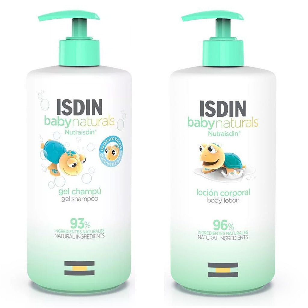 Isdin Babynaturals Nutraisdin Body Lotion 400ml + Gel Shampoo 400ml PROMO PACK - Easy Pharmacy LLC