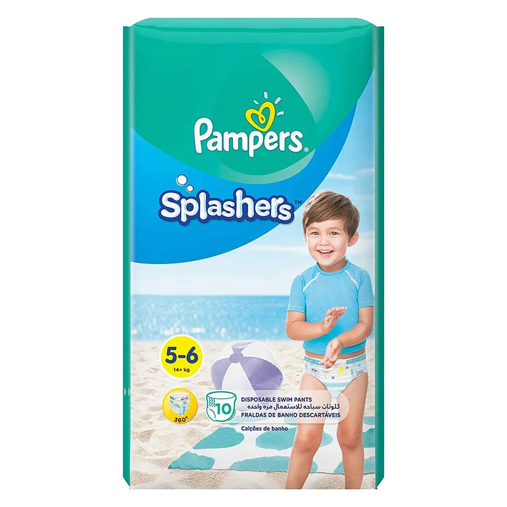 Pampers Splashers Baby Swim Pants, Size 5-6, 14+Kg, Pack of 10's - Easy Pharmacy LLC