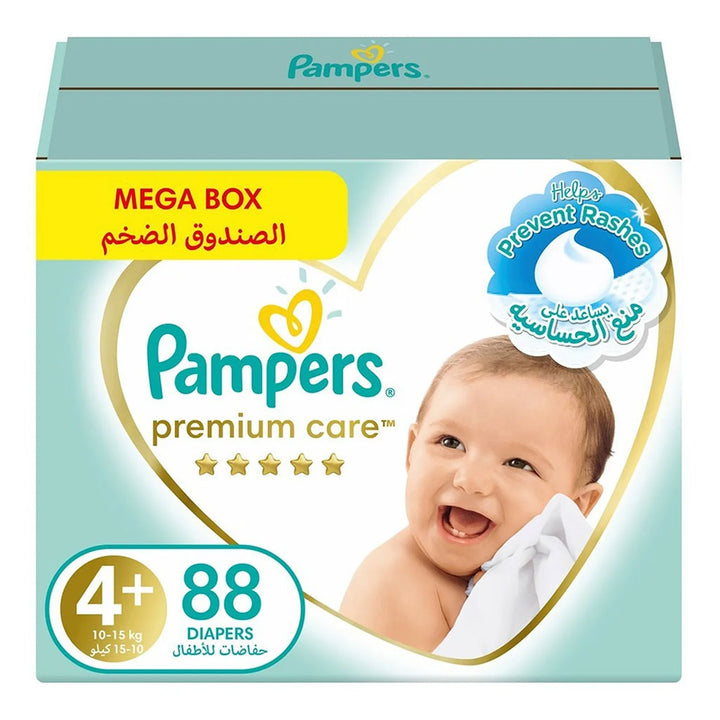 Pampers Premium Care Baby Diapers, Size 4, 9-14Kg, Pack of 88's - Easy Pharmacy LLC