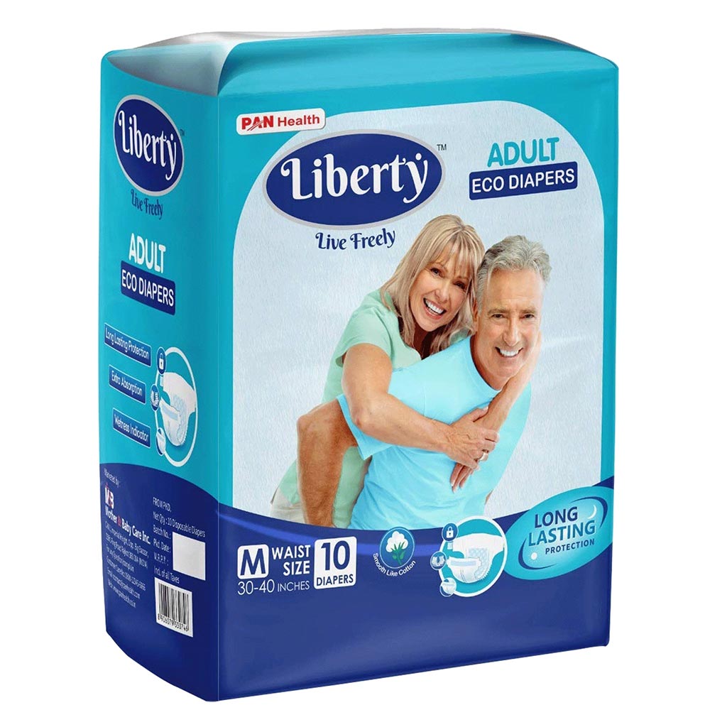 Liberty Eco Adult Diapers Medium 10's - Easy Pharmacy LLC