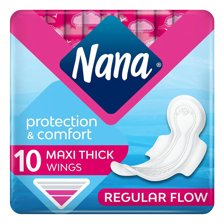 Nana Maxi Thick Regular Wings Sanitary Pad 10's - Easy Pharmacy LLC