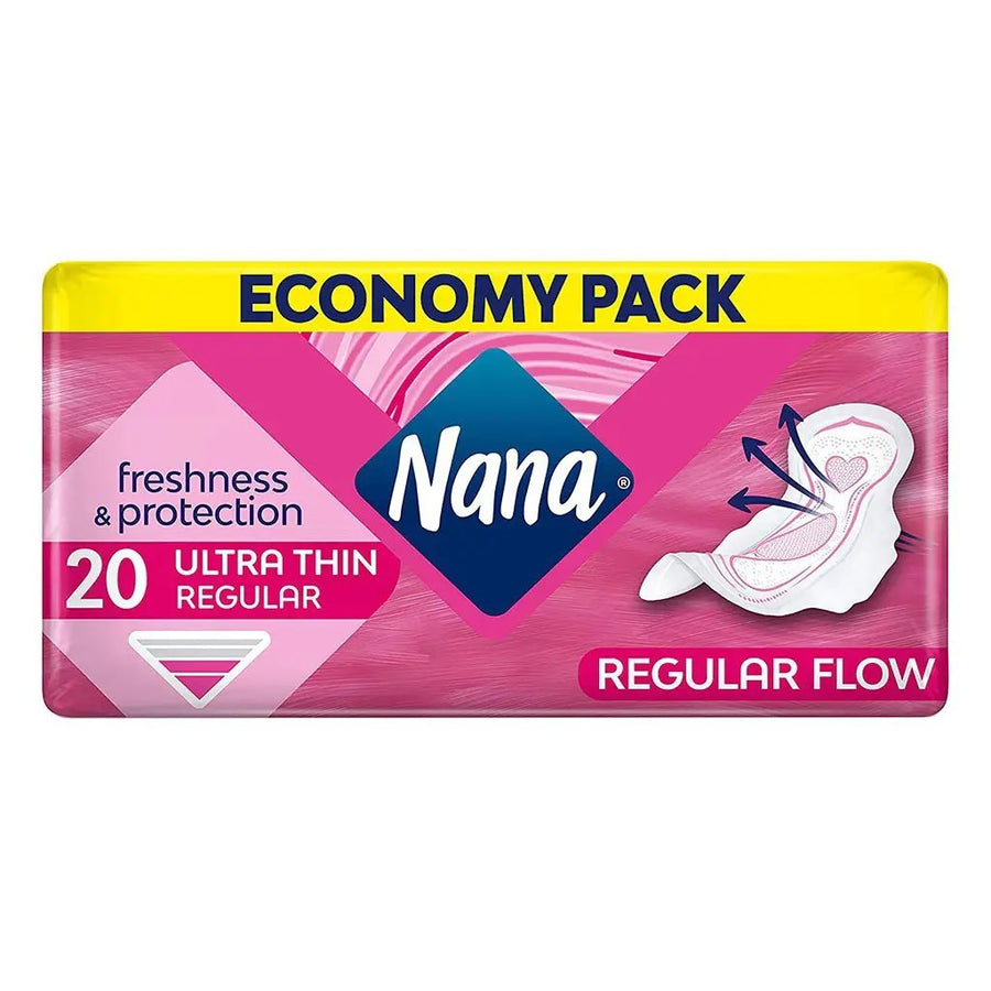 Nana Ultra Thin Normal Sanitary Pads with Wings, 20 Pads