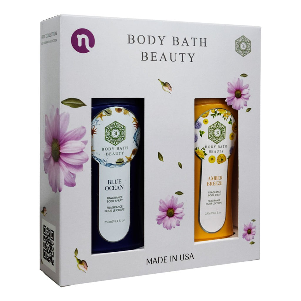Body Bath Beauty Body Spray Blue Ocean + Amber Breeze 250 mL - Easy Pharmacy LLC