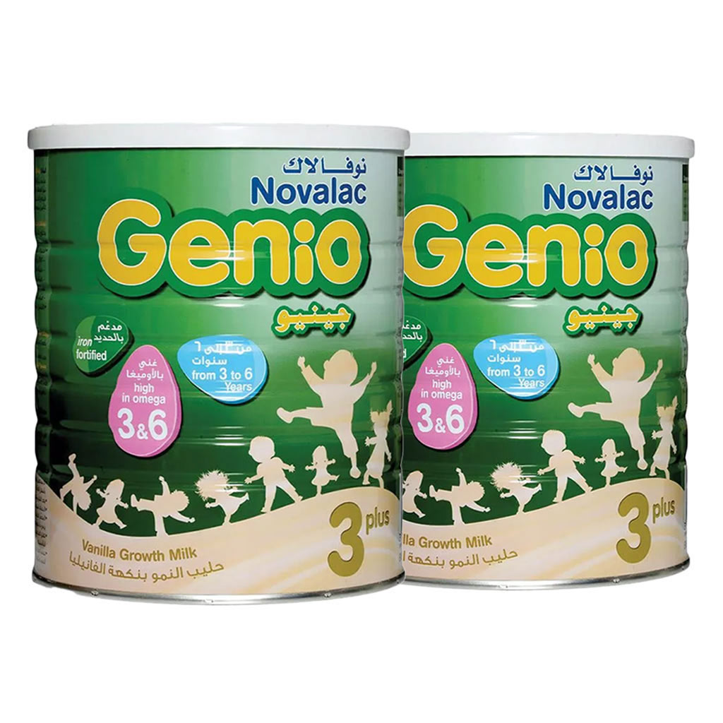 Novalac Genio Stage 3+ Growing Up Children's Milk Formula For 3 To 6 Years Vanilla Flavour 800g - PROMO PACK of 2's - Easy Pharmacy LLC