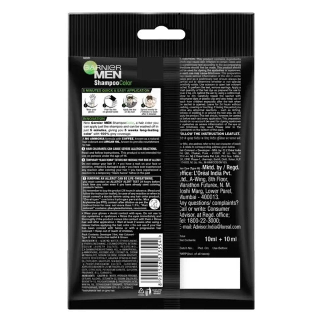 Garnier Men 3.0 Brown Black Shampoo Based Hair Color Kit - Easy Pharmacy LLC