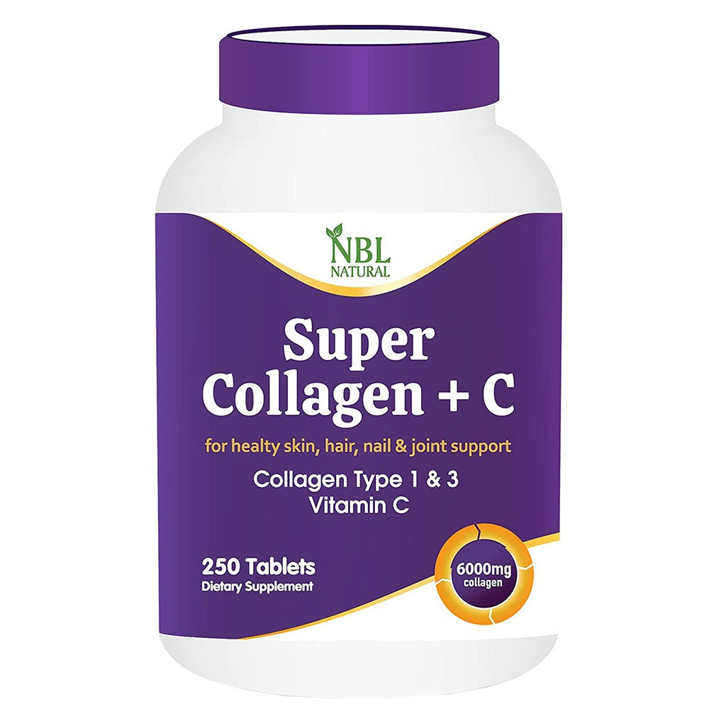 NBL Natural Super Collagen + Vitamin C Tablets for Skin, Hair, Nail & Joint Support 250's - Easy Pharmacy LLC