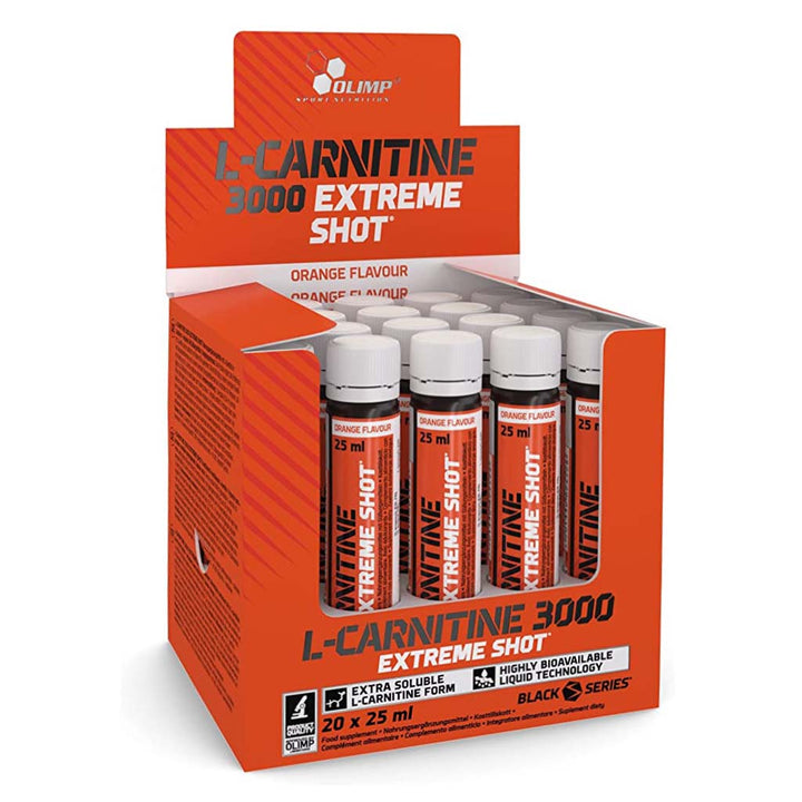 Olimp L-Carnitine 3000 Extreme Energy 25ml Shot Orange, Pack of 20's - Easy Pharmacy LLC
