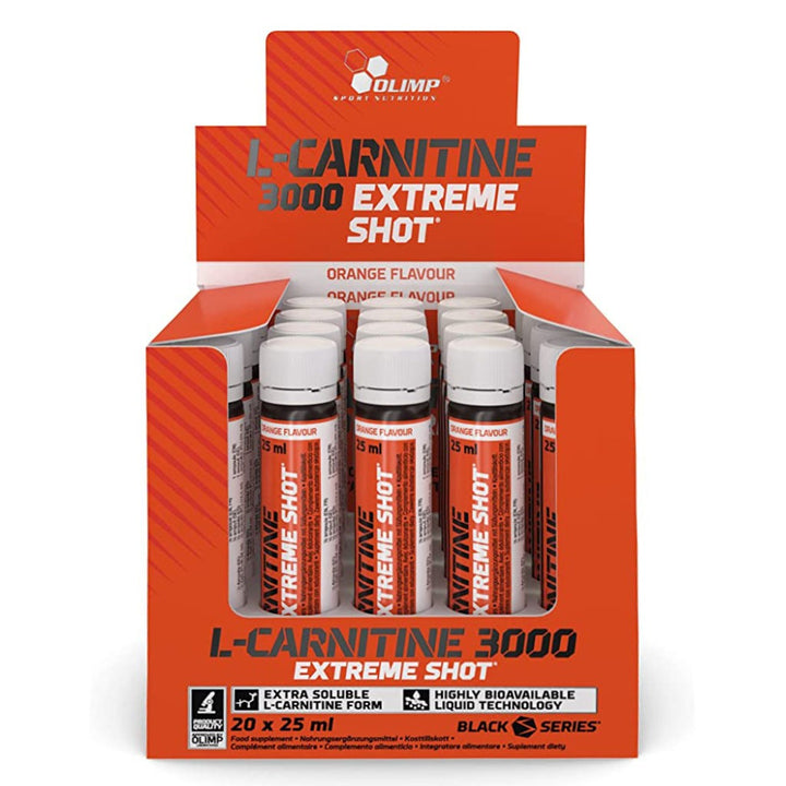 Olimp L-Carnitine 3000 Extreme Energy 25ml Shot Orange, Pack of 20's - Easy Pharmacy LLC