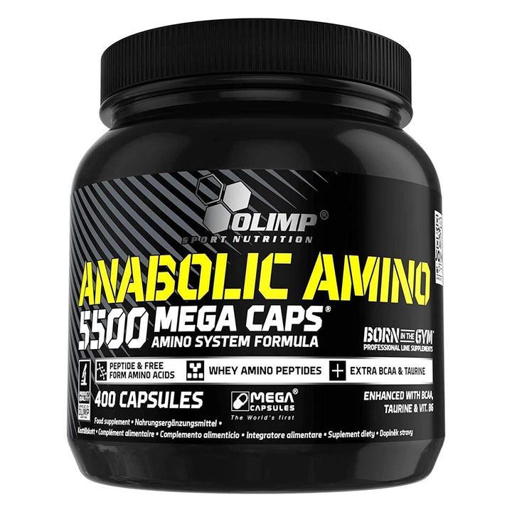 Olimp Amino System Formula Anabolic Amino 5500 Mega Capsules For Muscle mass 400's - Easy Pharmacy LLC