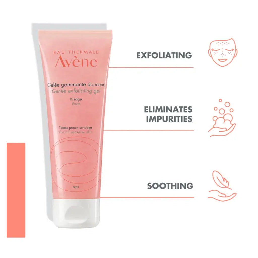 Avene Gentle Face Exfoliating Gel For Sensitive Skin 75ml - Easy Pharmacy LLC