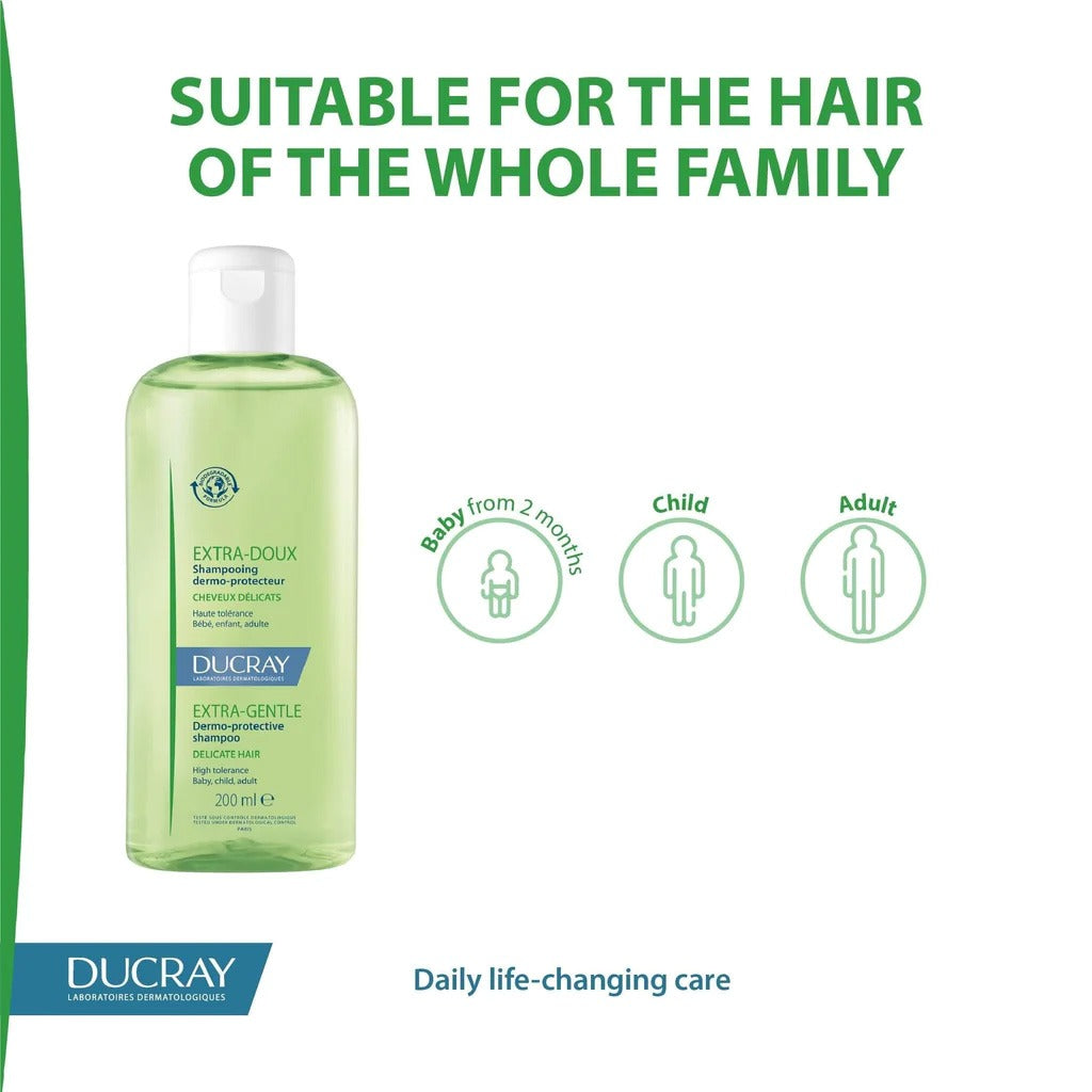 Ducray Extra Gentle Dermo-Protective Shampoo For Delicate Hair 400 mL - Easy Pharmacy LLC