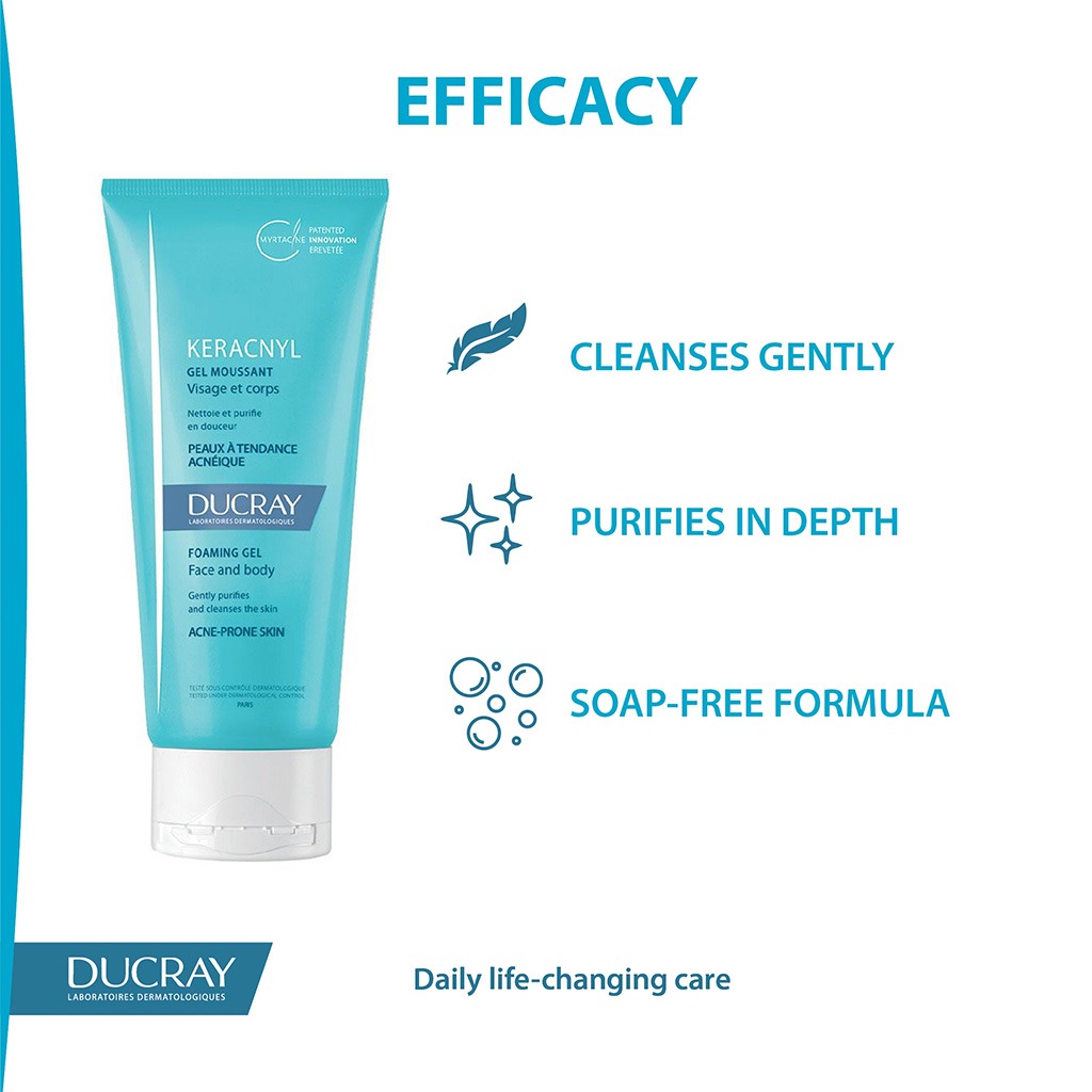 Ducray Keracnyl Gel Moussant Foaming Gel 200 mL - Easy Pharmacy LLC