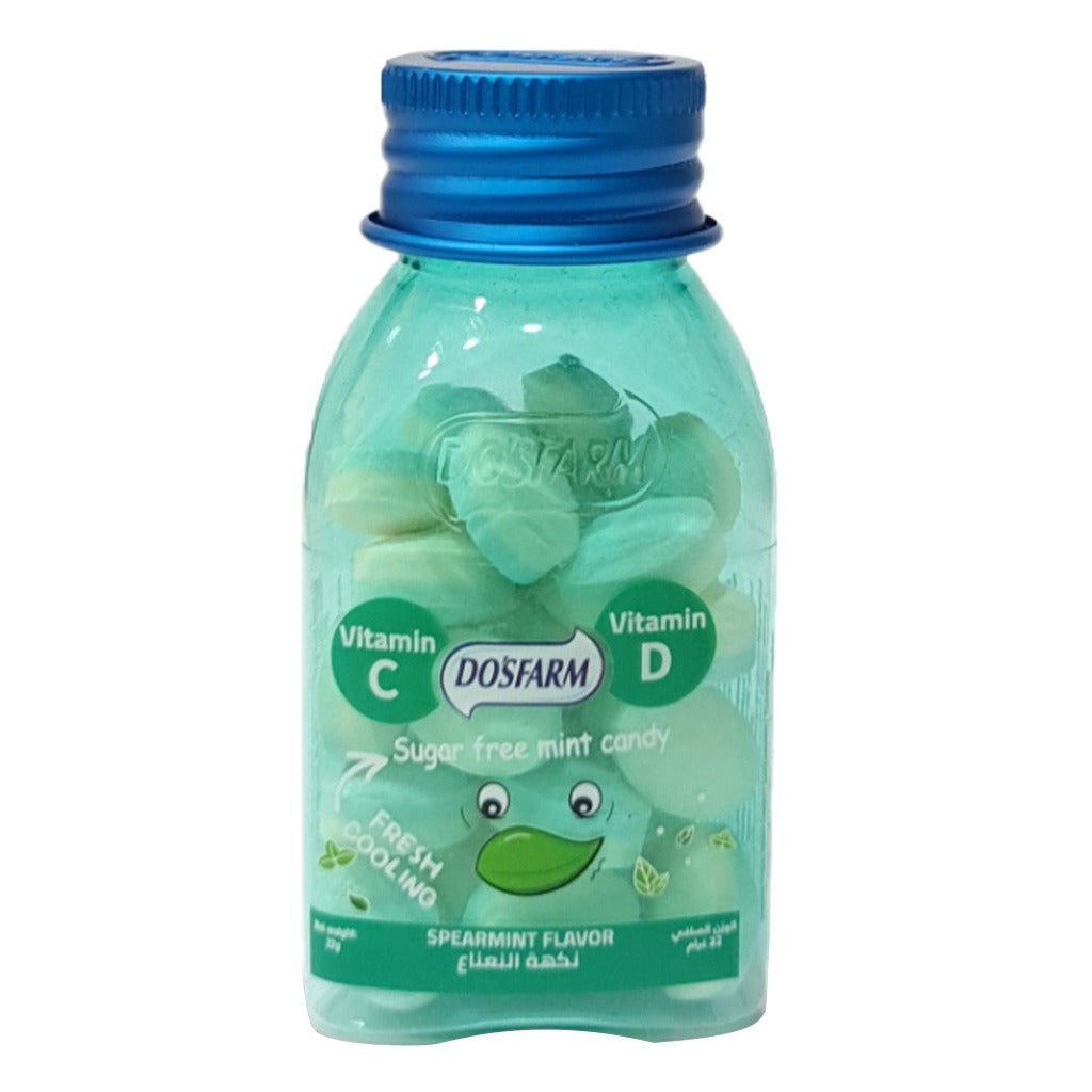 Dosfarm Sugar Free Candy With Vitamin C & Vitamin D Spearmint 22 g 1's - Easy Pharmacy LLC