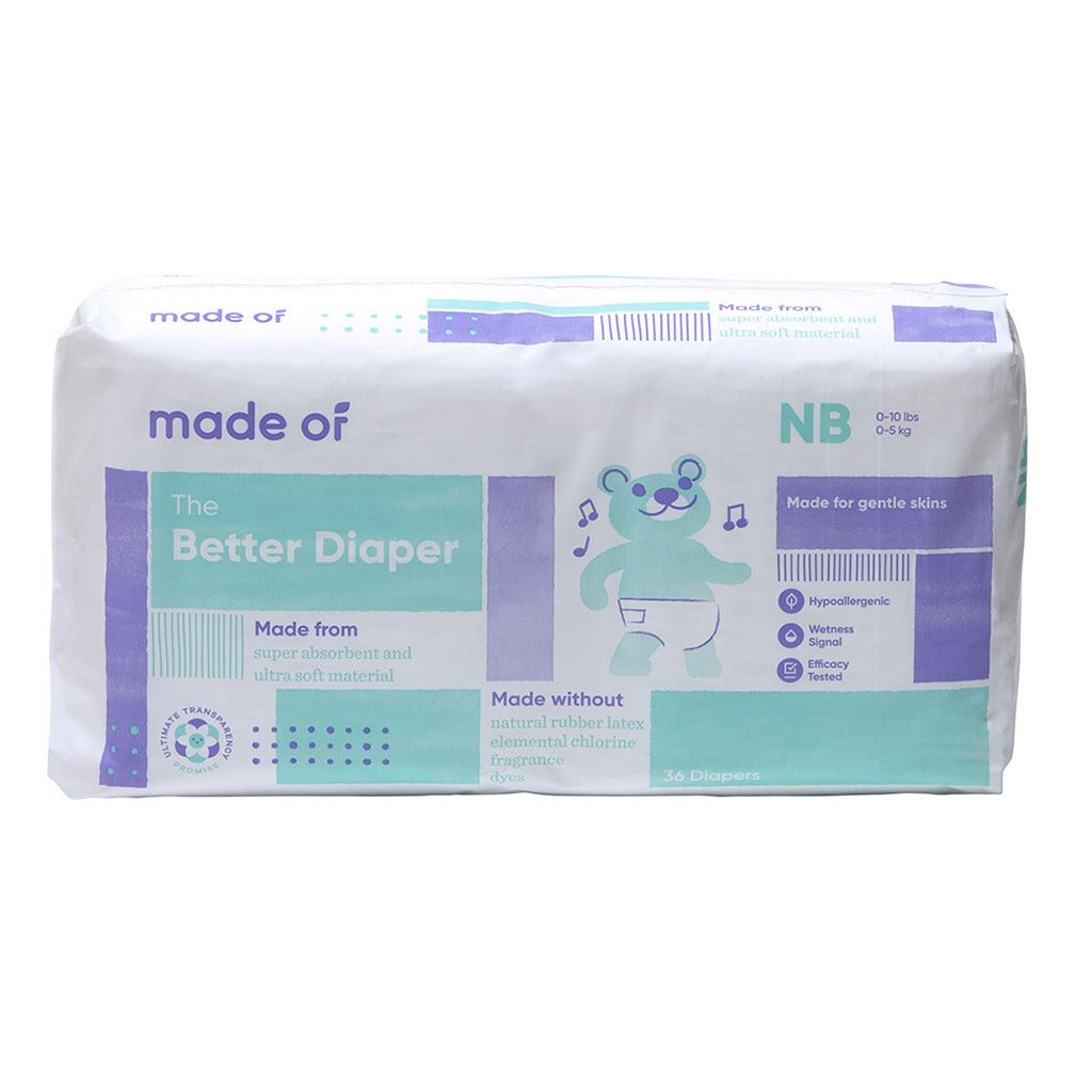 Made Of The Better Baby New Born Diapers Size 0-5 Kg, 36's - Easy Pharmacy LLC