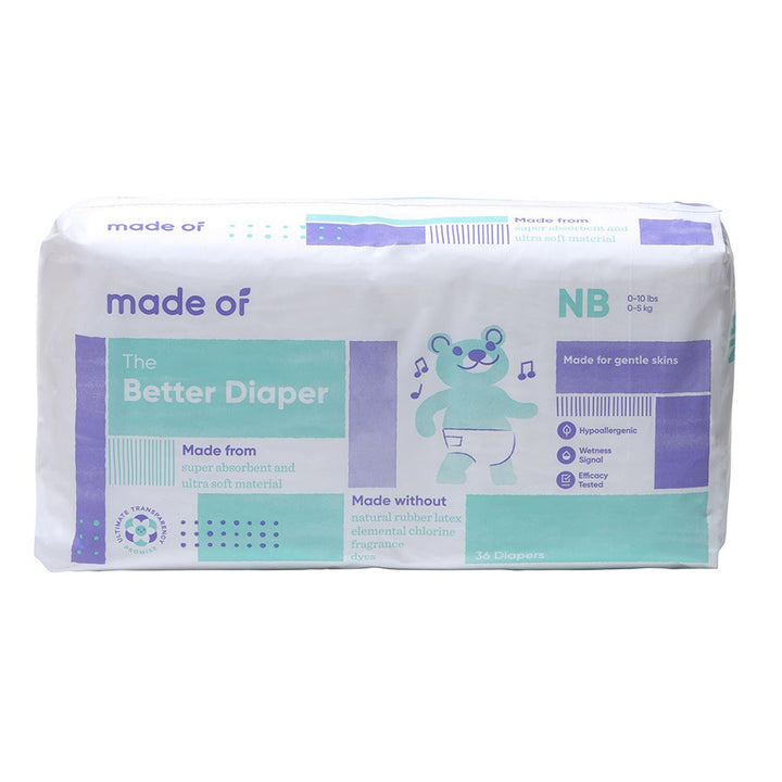 Made Of The Better Baby New Born Diapers Size 0-5 Kg, 36's - Easy Pharmacy LLC