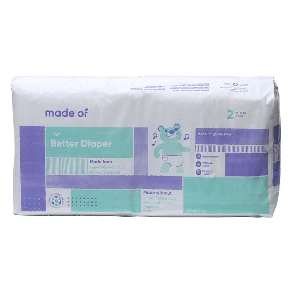 Made Of The Better Baby Diapers Size 2, 5-8 Kg, 38's - Easy Pharmacy LLC