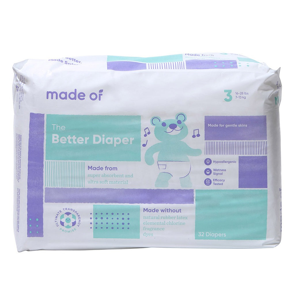 Made Of The Better Baby Diapers Size 3, 7-13 Kg, 32's - Easy Pharmacy LLC