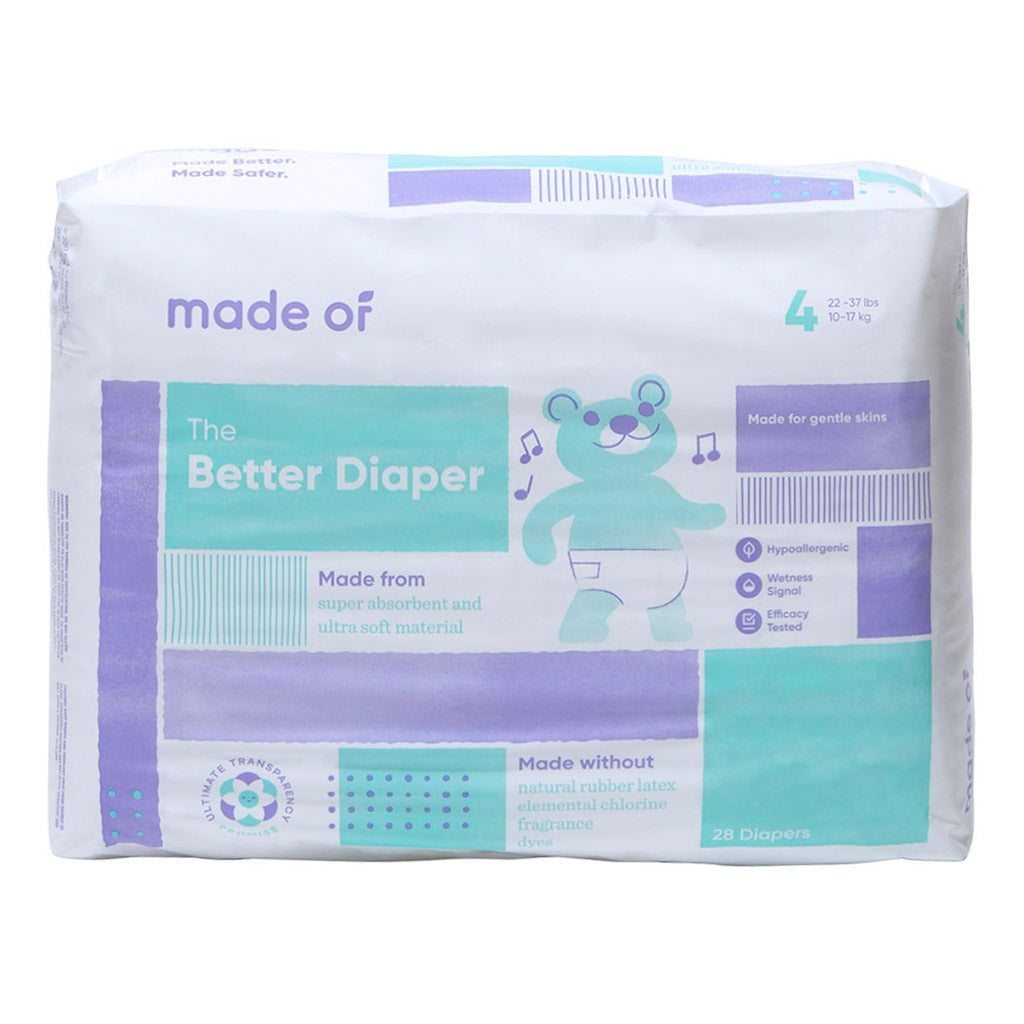 Made Of The Better Baby Diapers Size 4, 10-17 Kg, 28's - Easy Pharmacy LLC