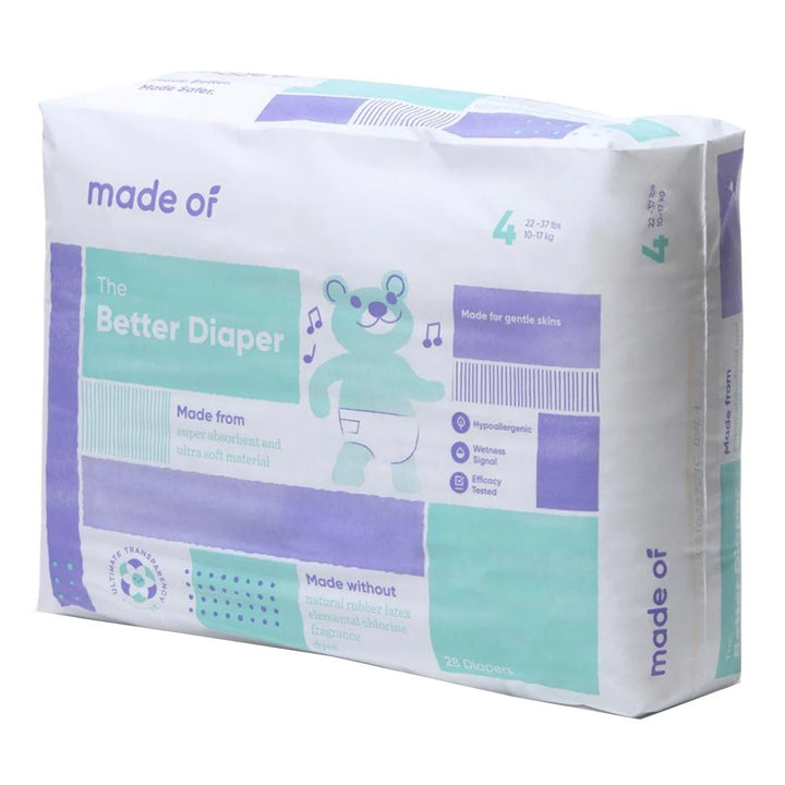 Made Of The Better Baby Diapers Size 4, 10-17 Kg, 28's - Easy Pharmacy LLC