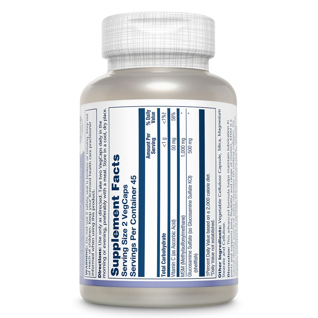 Solaray MSM & Glucosamine Veg Capsules For Joint Comfort & Joint Health 90's - Easy Pharmacy LLC