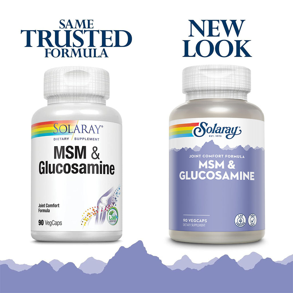 Solaray MSM & Glucosamine Veg Capsules For Joint Comfort & Joint Health 90's - Easy Pharmacy LLC
