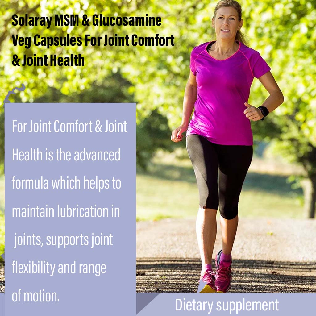 Solaray MSM & Glucosamine Veg Capsules For Joint Comfort & Joint Health 90's - Easy Pharmacy LLC