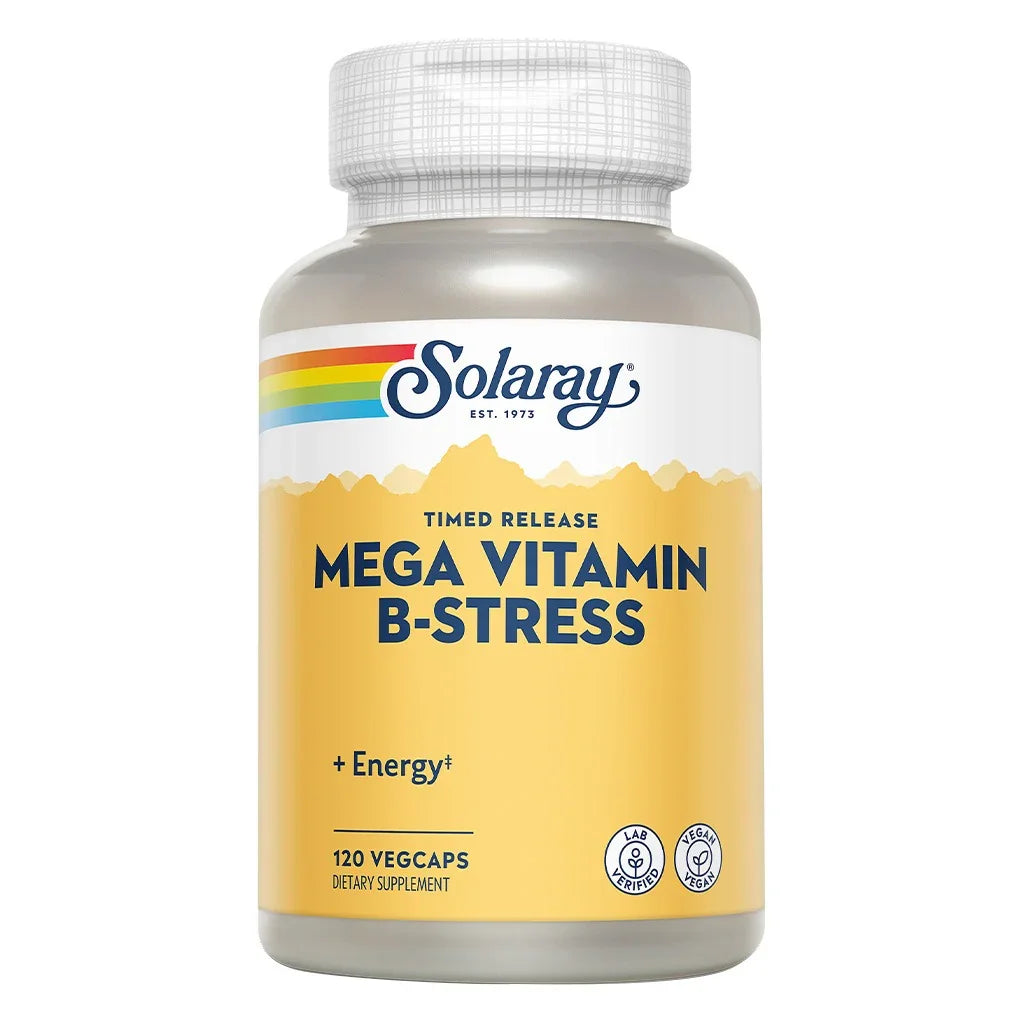 Solaray Mega Vitamin B-Stress Veg Capsules 120’s  - Easy Pharmacy LLC