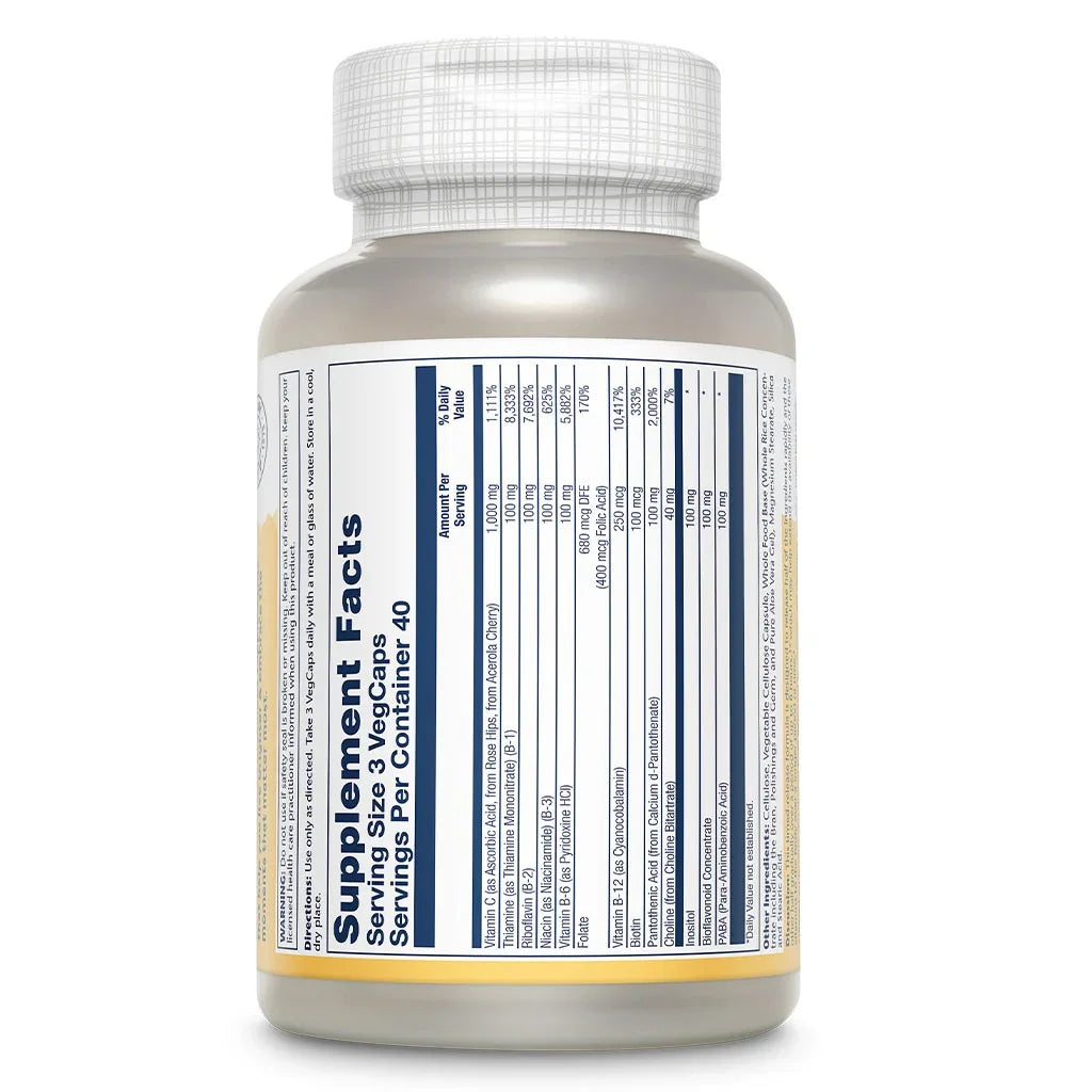 Solaray Mega Vitamin B-Stress Veg Capsules 120’s  - Easy Pharmacy LLC