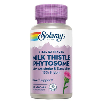 Solaray Milk Thistle Phytosome with Artichoke & Dandelion for Liver Support, 60 Vegan Capsules