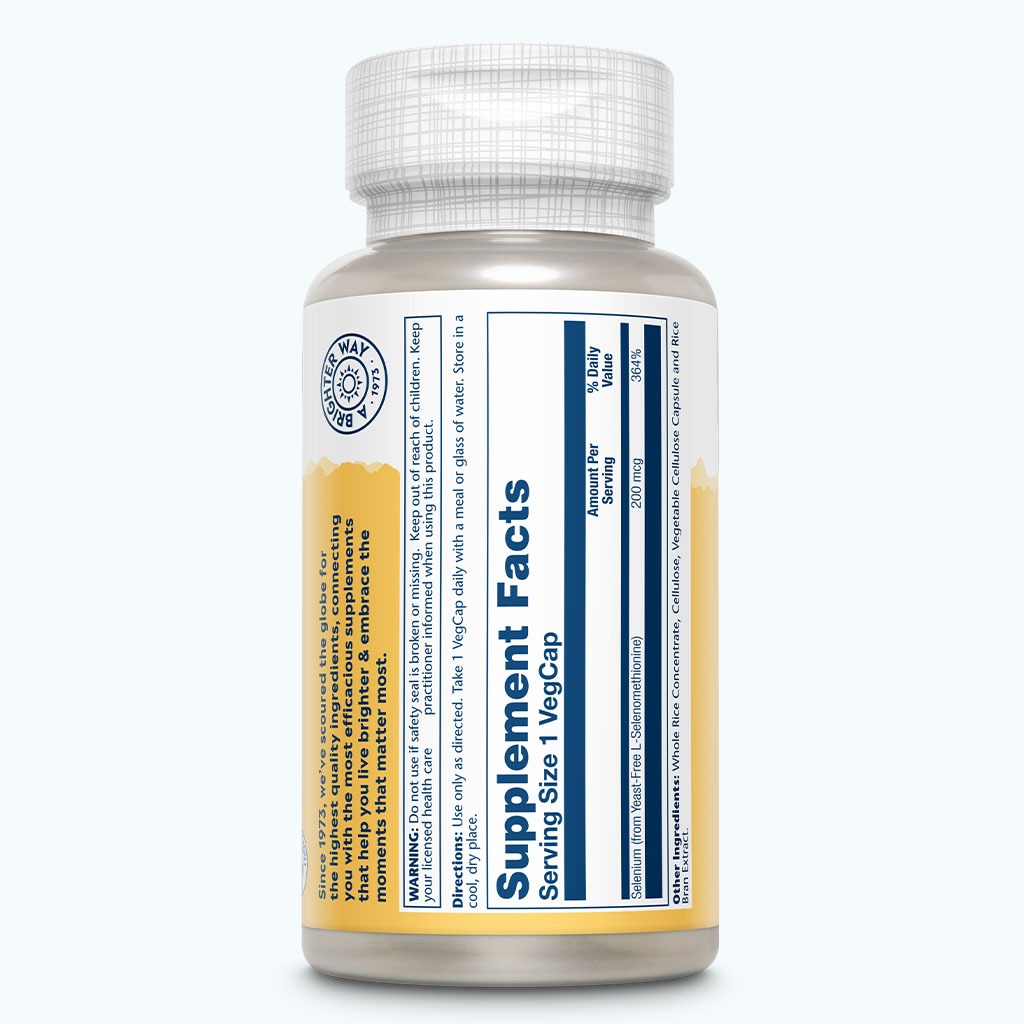 Solaray Selenium 200 mcg VegCapsules For Immune Support & Thyroid Function 90’s - Easy Pharmacy LLC