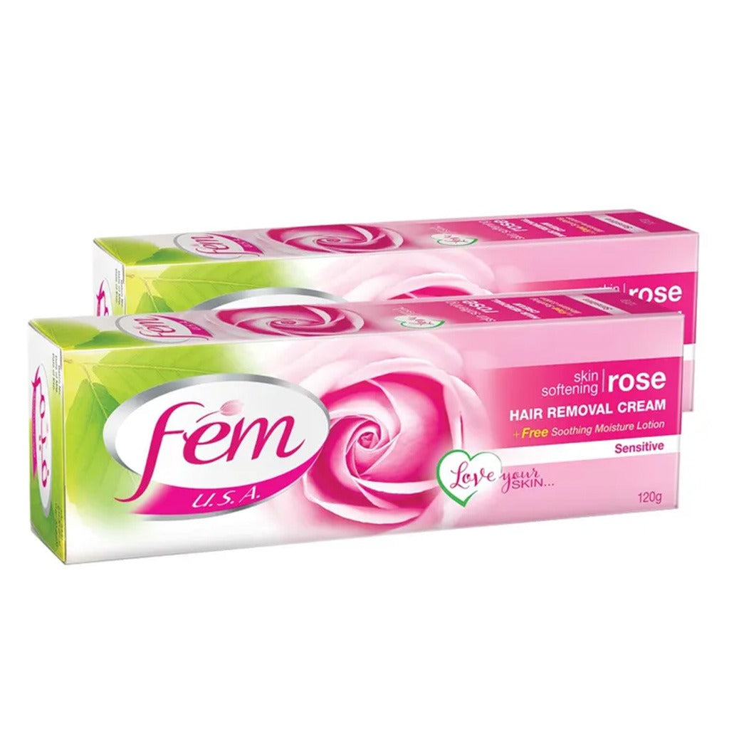 Fem USA Hair Removal Cream Rose Twin Pack 120 g 2's - Easy Pharmacy LLC
