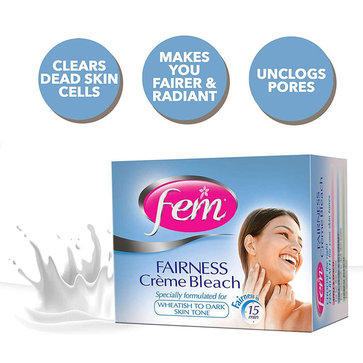 Fem USA Fairness Cream Bleach Milk With Pearl And Peach 100gm - Easy Pharmacy LLC