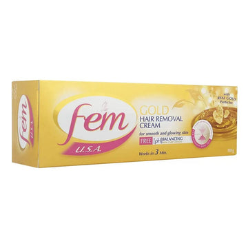 Fem USA Hair Removal Cream, Gold, 110g