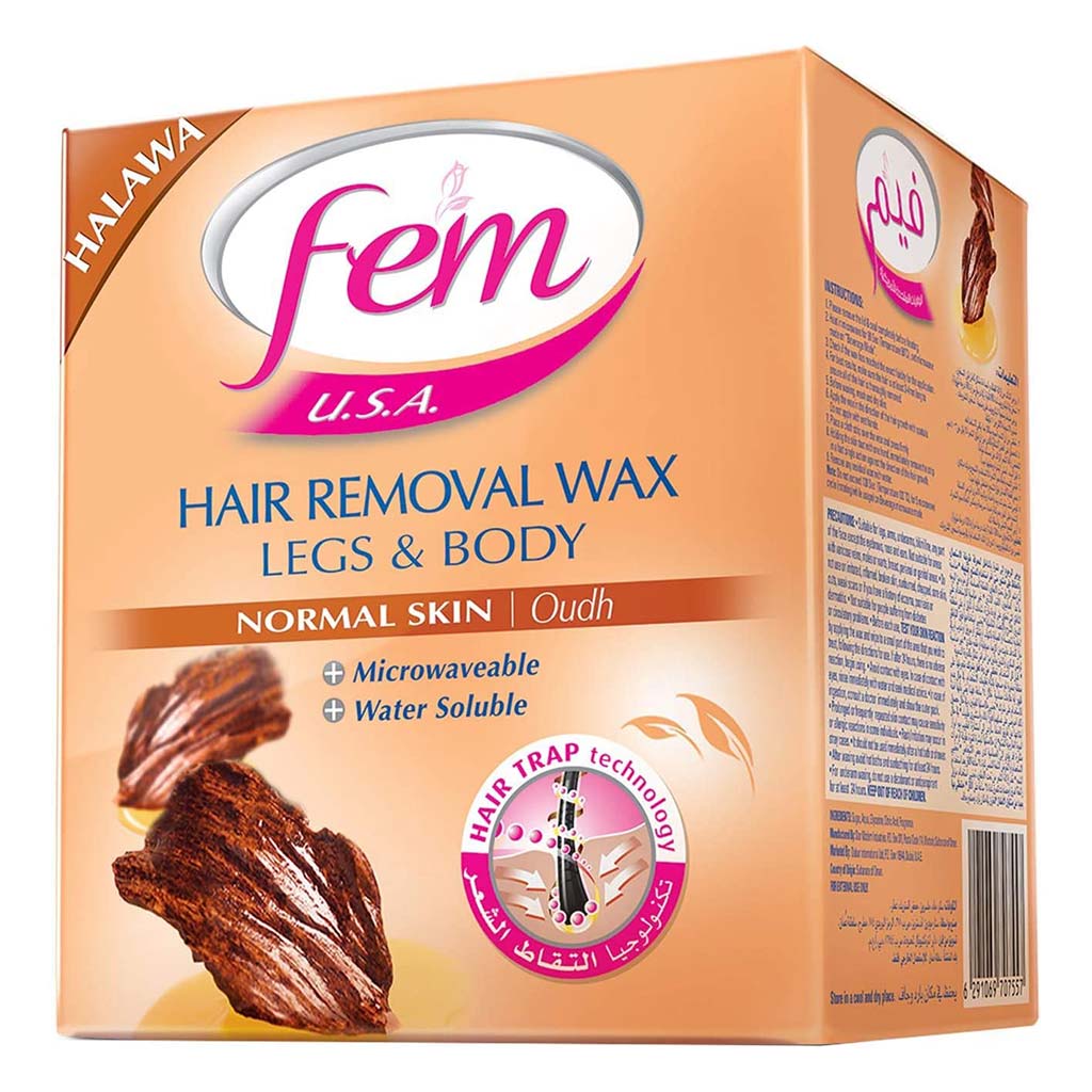 Fem USA Hair Removal Wax Normal Skin Oud 450 g - Easy Pharmacy LLC