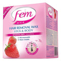 Fem USA Hair Removal Wax for Sensitive Skin, Strawberry, 450g