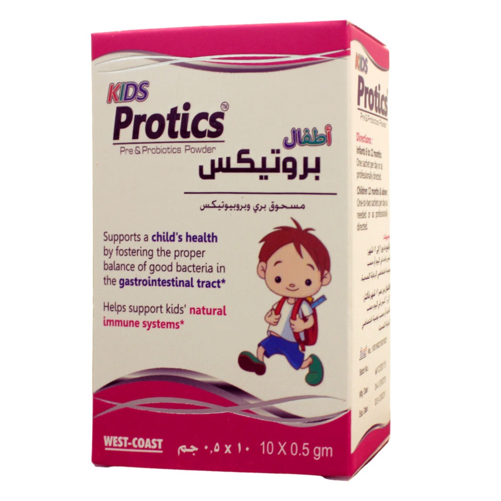 Protics Kids Pre & Probiotic Oral Powder Sachets 0.5g, Pack of 10's - Easy Pharmacy LLC