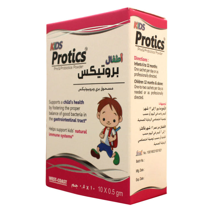 Protics Kids Pre & Probiotic Oral Powder Sachets 0.5g, Pack of 10's - Easy Pharmacy LLC