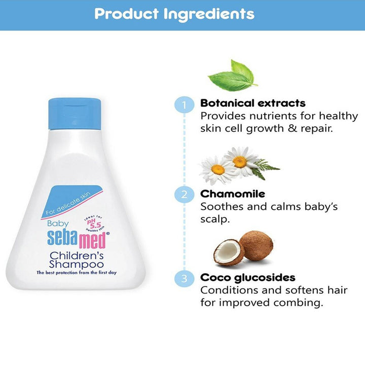 Sebamed Extra Mild Baby Shampoo For Delicate Scalp 150 mL + Gentle Wash For Delicate Baby Skin 200 mL Combo Pack - Easy Pharmacy LLC