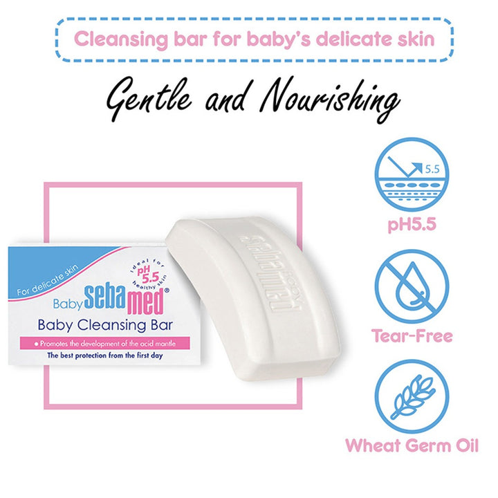 Sebamed Extra Mild Baby Cleansing Bar For Delicate Skin 150 g 2's - Easy Pharmacy LLC
