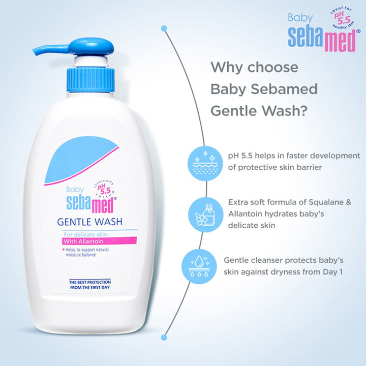 Sebamed Extra Soft Moisturizing Baby Gentle Wash For Delicate Baby Skin 400 mL 2's - Easy Pharmacy LLC
