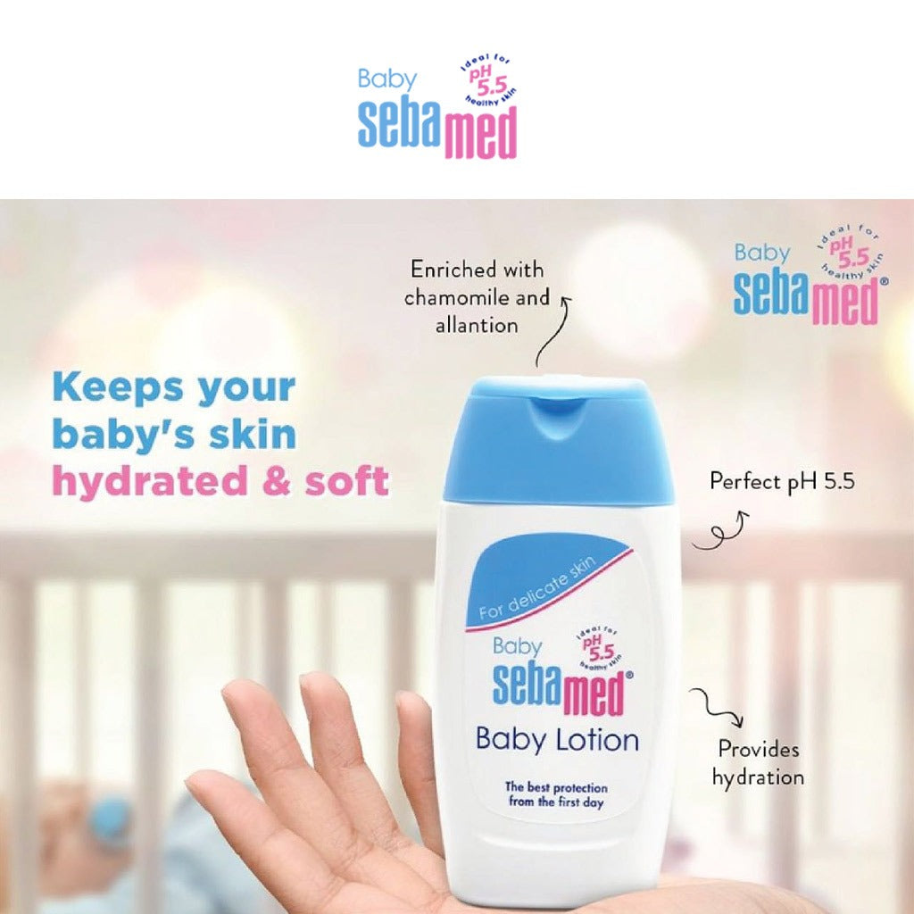 Sebamed Extra Soft Moisturizing Baby Gentle Wash For Delicate Baby Skin 200 mL+ Baby Lotion 200 mL Combo Pack - Easy Pharmacy LLC