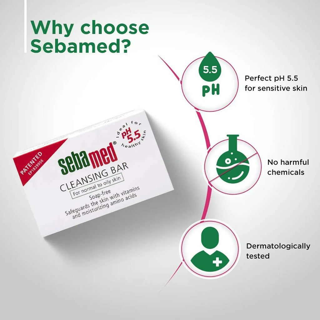 Sebamed Adult Cleansing Bar For Sensitive And Problematic Skin 150 g 2's - Easy Pharmacy LLC