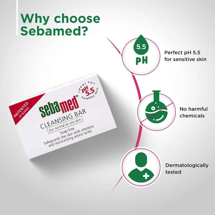 Sebamed Adult Cleansing Bar For Sensitive And Problematic Skin 150 g 2's - Easy Pharmacy LLC