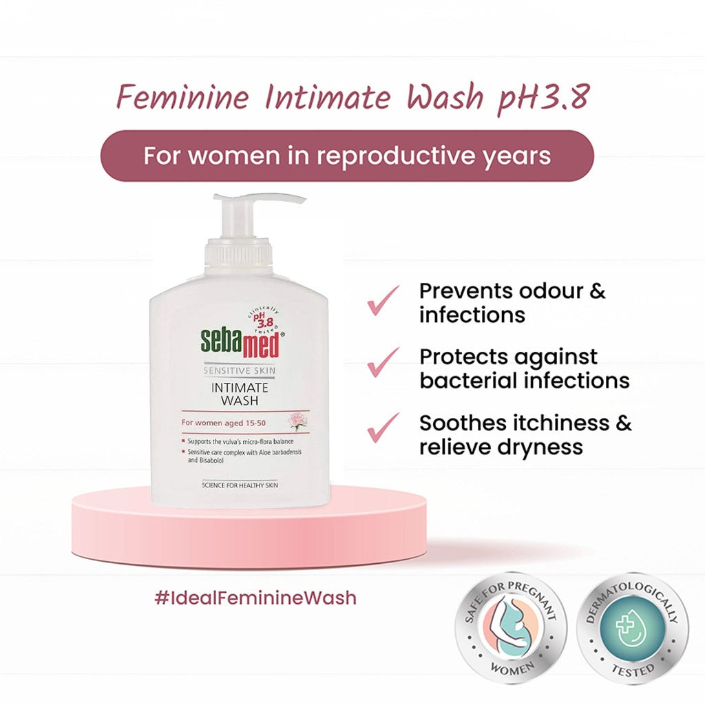 Sebamed Feminine Intimate Wash For sensitive skin PH 3.8 200 mL 2's - Easy Pharmacy LLC