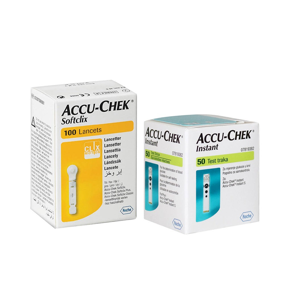 Accu-Chek Instant Blood Sugar Test Strips 50's + Lancets PROMO PACK - Easy Pharmacy LLC