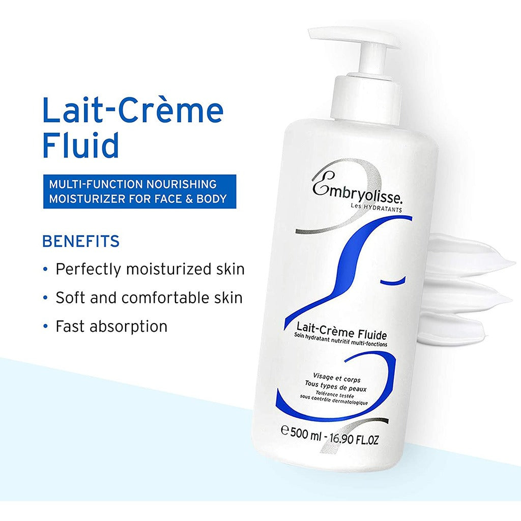 Embryolisse Lait-Creme Fluid Moisturizer For Face And Body 500 mL - Easy Pharmacy LLC