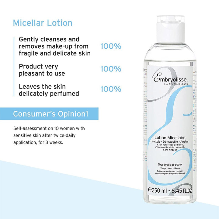 Embryolisse 3 In 1 Micellar Lotion For Make Up Removal & Cleansing 250 mL - Easy Pharmacy LLC