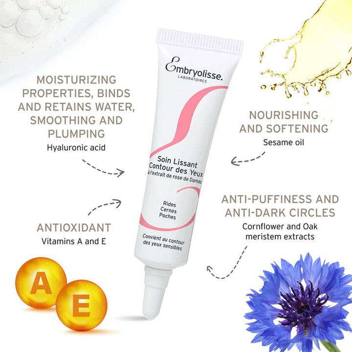 Embryolisse Smoothing Eye Contour Care Cream For Wrinkles, Dark Circles & Puffiness 15 mL - Easy Pharmacy LLC